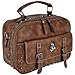 MG Collection Mason Gothic Skull Studded Top Handle Bag, Brown, One Size