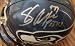 Shaun Alexander & Matt Hasselbeck autographed Seattle Seahawks mini helmet