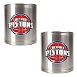 Detroit Pistons NBA 2pc Stainless Steel Can Holder Set - Primary Logo