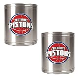 Detroit Pistons NBA 2pc Stainless Steel Can Holder Set - Primary Logo