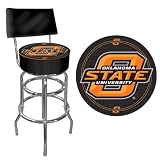 Oklahoma State Padded Bar Stool With Back