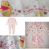 DISNEY WINNIE THE POOH SLEEPER FOOTED PAJAMAS COVERALL SLEEPWEAR COTTON Non Skid INFANT GIRLS Sweet Baby Girl