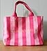 VICTORIA'S SECRET SMALL PINK STRIPE SIGNATURE MINI TOTE BAG (10