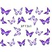 Shensee Gril Sweet Modern Design Nail Tip Art Transfers Decal Sticker (Purple Butterfly)