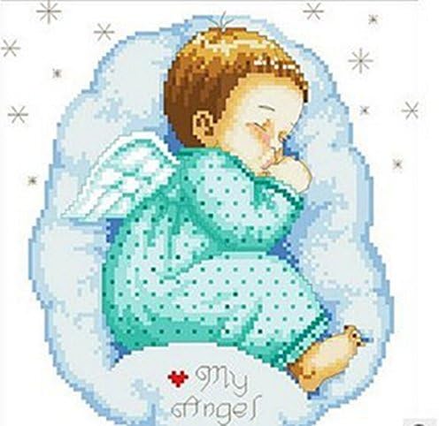 Cute Baby Boy Crystal Diamond Painting for Kid Also Nice Gift for Baby Shower DIY Art and Craft