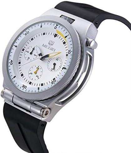 Huangtaii Men's Sport Watch with Black Band White Dial #Dyl-17