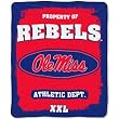 Mississippi Rebels NCAA Property of" Micro Raschel Blanket (50"x60")"