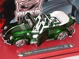 VW VOLKSWAGEN NEW BEETLE 1951 GREEN TUNING CONVERTIBLE 1/18 MAISTO MODEL CAR SPECIAL OFFER