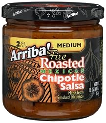 Arriba! Fire Roasted Mexican Chipotle Salsa, Medium, 16-Ounce Jars (Pack of 3)