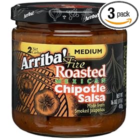 Arriba! Fire Roasted Mexican Chipotle Salsa, Medium, 16-Ounce Jars (Pack of 3) by 