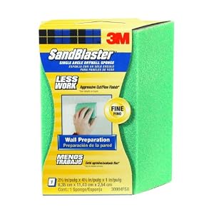 3M SandBlaster 30904FSA Large Drywall Sanding Sponge Fine Grit by 3M