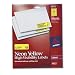 Avery Neon Laser Labels, Rectangle, 1 X 2-5/8, Fluorescent Yellow, 750/Pack (AVE5972)
