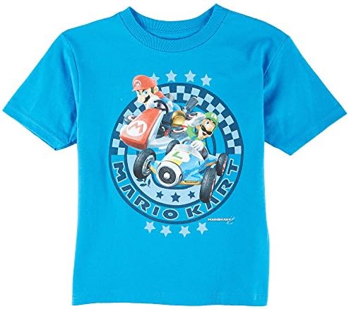 Nintendo Mario Kart Little Boys Brothers T-Shirt 5/6 Turquoise