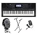 Casio CTK6000 61 Key Touch Sensitive Portable Keyboard with Stand, Power Adapter and Headphones