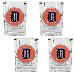 Detroit Tigers MLB 4pc Square Shot Glass Set by Great American Products