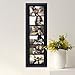 Adeco PF0539 6-Opening Decorative Black Wood Wall Hanging Divided Photo Frames, 4 by 6