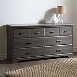 South Shore Versa 6-Drawer Double Dresser, Gray Maple