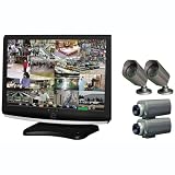 Clover LCD22164 Security System Combo, 22in LCD, Built In 16ch DVR, 4 Cameras