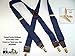 Hold-Up Suspender Company Casual Series Ocean Blue XG Suspenders for Men In the Traditional X-Back Style with USA Patented No-Slip Clips