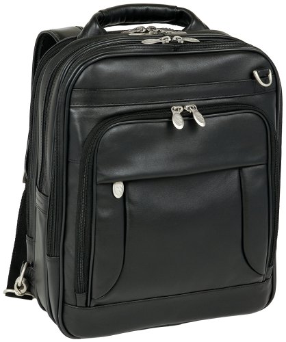 McKleinUSA Lincoln Park 41655 I Series Full Grain Cashmere Napa Leather Three-Way Computer Briefpack (Black)