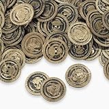 Lot of 144 Toy Pirate Treasure Coins Skull Party Favors