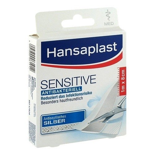 Hansaplast med Sensitive Pflaster 1mx8cm 1 stk