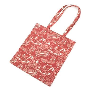 'Fisherman's Tale' Red Tote Bag||EVAEX