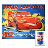 Lightning Mcqueen Super Soft Fleece Blanket (Measures Approx. 50 x 60)