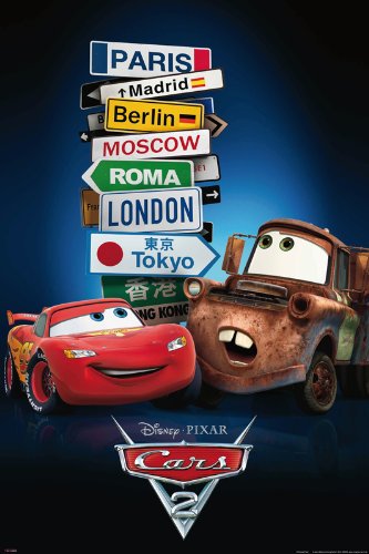 Empire 390653 Cars - 2 - Schilder Wegweiser - Filmposter Kino Movie Disney - Gr&ouml;sse 61 x 9 Preisvergleich