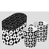 Ppd Mug Set Flower Dots Black & White