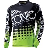 Azonic Richter Mens Bike Racing BMX Jersey - Black/Green / Large