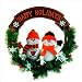 NFL Animated Musical Wreath with 2 Plush Snowmen Team: Cleveland Browns