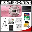 Sony Cyber-Shot DSC-W570 Digital Camera (Pink) with 8GB Card + (2) Batteries + Case + Tripod + Accessory Kit Sony Cyber-Shot DSC-W570 Digital Camera (Pink) with 8GB Card + (2) Batteries + Case + Tripod + Accessory Kit
