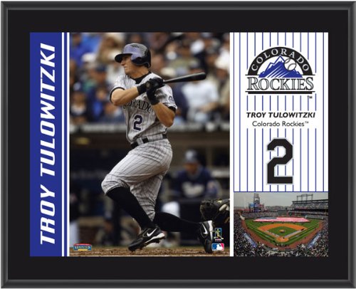 Troy Tulowitzki Plaque | Details: Colorado Rockies, Sublimated, 10x13, MLB Plaque