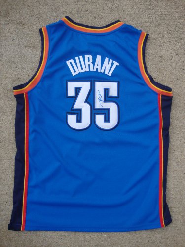 Oklahoma City Thunder KEVIN DURANT Signed Autographed NBA Jersey COA
