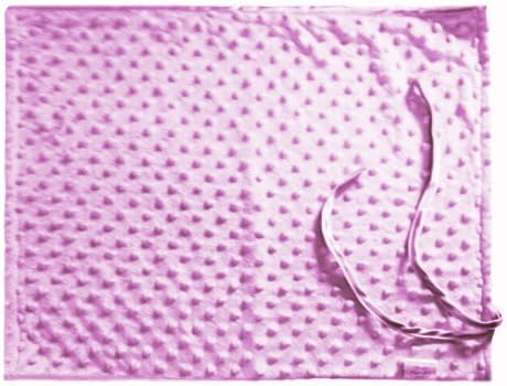 Patricia Ann Designs Bubblegum Pink Minky Dot Changing Mat, Pink Fleece and Pink Satin Trim
