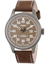 Timex Unisex T2N9989J Casual Brown Distressed Leather Strap Watch