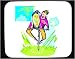 Decorated Mouse Pad with man, human, body, individuals, penguin, individual, persons, humans, bicycle, people, pet, bird, riding, person