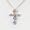 14K Rose Gold Diamond Cross Pendant with 16in. chain