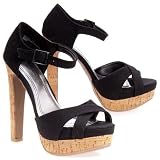 Ann Michelle Lust-02 Black Women Platform Sandals