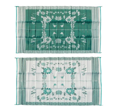 9' x 12' Green Flower Awning Mat by Ming