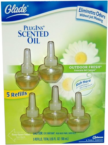 Glade PlugIns Scented Oil Refills 5 Pack Outdoor Fresh Scent