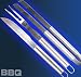 3 TLG BBQ Grillbesteck Grill Besteck Gabel Messer Zange original ELECSA