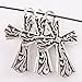 12pcs Charms Vintage Silver Cross Alloy Findings