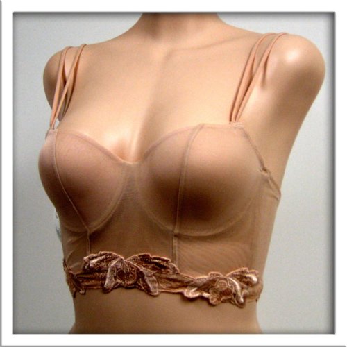 Orlfa 3 Pack $189 3 Colors Sheer Bustier Bra #1046 32A