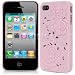 Ecell - LIGHT PINK 3D EMBOSSED CARVED FLOWERS DESIGN GEL CASE FOR APPLE iPHONE 4S 4