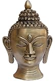ShalinCraft Buddha Heads Religious Sculptures Gifts and Collectibles Brass D�cor India 6  x 4  (bda014)