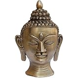 ShalinCraft Buddha Heads Religious Sculptures Gifts and Collectibles Brass Décor India 6 