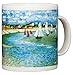 chaleur Claude Monet - The Beach at Saint-Adresse - 14oz Coffee Mug