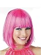 Shimmering Bob Pink Wig Mod Retro Rocker Theatre Costumes Accessory